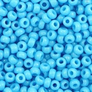 c.a. 5 gram Miyuki rocailles 8/0 - Opaque turquoise blue, Ophalen of Verzenden, Nieuw, Kraal