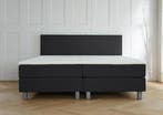 ACTIE! Boxspring Turijn 160 200 Zwart, Verzenden, Zwart, 200 cm, Modern