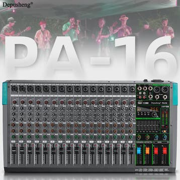 Depusheng PA Serie Audio Mixer Console: 6-16 Kanalen, USB, 4, Muziek en Instrumenten, Verzenden, Nieuw