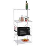 vidaXL Magnetronkast 60x39,6x123 cm bewerkt hout wit, Huis en Inrichting, Verzenden, Nieuw