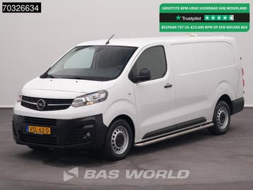Opel Vivaro 102pk L3H1 Navi Airco Cruise Camera Parkeersenso, Stof, Gebruikt, Euro 6, Wit