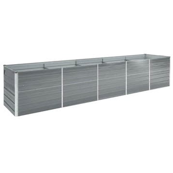 vidaXL Plantenbak verhoogd 400x80x77 cm gegalvaniseerd staal, Tuin en Terras, Bloembakken en Plantenbakken, 100 cm of meer, Verzenden