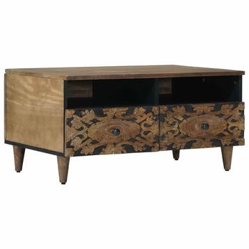vidaXL Salontafel Bruin 80 x 54 x 40 cm Massief Mango Hout, Huis en Inrichting, Tafels | Salontafels, Verzenden, Nieuw, 50 tot 100 cm