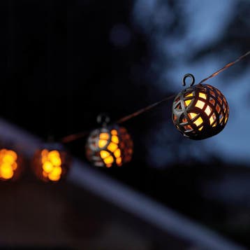 Solar LED slinger - 8 bollen - Flame effect, Ophalen of Verzenden, Nieuw