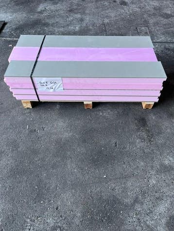Kantplank | 8 mm grijs | 60 mm XPS | 200×1250 mm | 5st., Nieuw, Overige materialen, 4 tot 8 cm