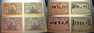 10 + 25 + 50 + 75 Pfennig 1921-09-01 duitse Serienscheine..., Verzenden