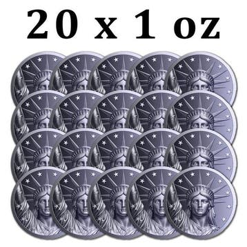 Verenigde Staten. 20 x 2027 1 oz Titanium Statue of Liberty