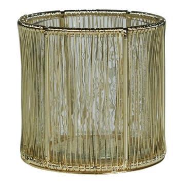 windlicht metaal champagne goud a, Verzenden, Nieuw