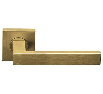 Deurklink BASICS BSQ2-G op vierkant rozet PVD mat goud, Verzenden, Nieuw