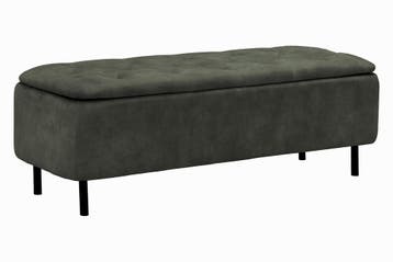 Bankkast EN VOGUE 120 cm met opbergruimte, donkergroen, Ophalen of Verzenden, Nieuw