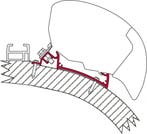 Fiamma Carthago Chic/Rapido i80-i90 Adapter 450 <2014, Caravans en Kamperen, Ophalen of Verzenden, Nieuw, Fiamma