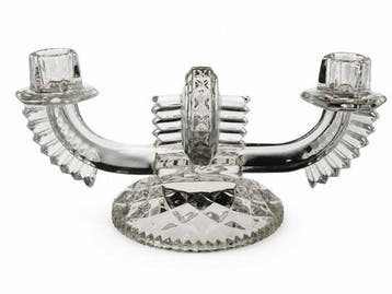 Libochovice - model 1388 - art deco - Kandelaar - Glas -