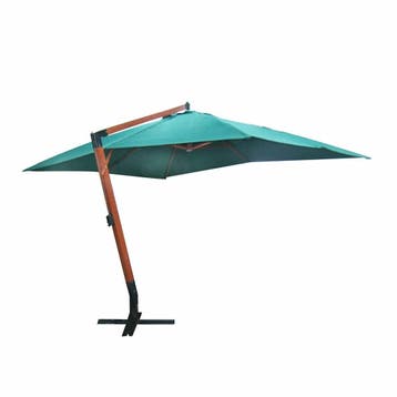 vidaXL Zweefparasol Melia 300x400 cm groen, Verzenden, Nieuw, Meer dan 4 meter, Zweefparasol