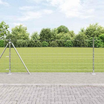 vidaXL Gelaste Draadomheining met Betonnen Basis 25 x 1 m, Verzenden, Nieuw, IJzer