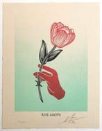 Shepard Fairey (OBEY) (1970) - Rise Above Barbwire Flower