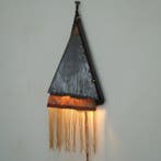 Wandlamp - Koper, Textiel - Amsterdamse School wandlamp