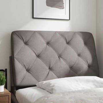 vidaXL Hoofdbordkussen 90 cm stof taupe, Verzenden, Nieuw, Stof