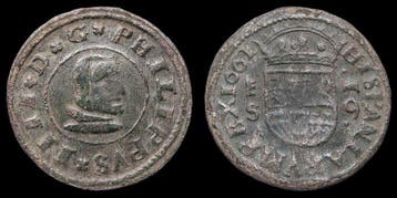 Spanje. Felipe IV. 16 Maravedís 1661, Segovia Mint (Zonder