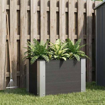 vidaXL Verhoogde plantenbak Zwart 50 x 30 x 36 cm WPC en, Verzenden, Nieuw, Minder dan 60 cm, 30 tot 60 cm