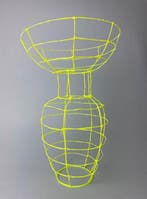 Iris Lucia - Vaas - 3D tekening vaas geel - Biologisch