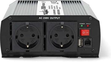 Nedis Auto Omvormer 1000W – 24V / 230V – 2x Stopcontact, Ophalen of Verzenden, Zo goed als nieuw