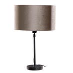 Tafellamp zwart met velours kap taupe 35cm - Parte, Huis en Inrichting, Lampen | Tafellampen, Verzenden, Nieuw, Modern