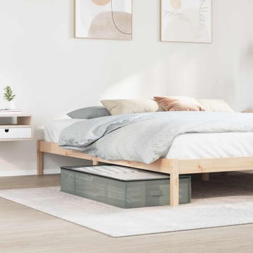 vidaXL Opbergdoos met transparant bovenraam Grijs 100 x 50 x, Verzenden, Nieuw