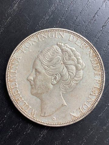 Nederland. Wilhelmina. 2 1/2 Gulden 1932 Grof Haar (Zonder