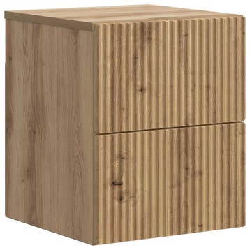 vidaXL Wandbeugel Bedkast met lade Artisanaal eiken 33 x, Minder dan 45 cm, Verzenden, Nieuw, Minder dan 55 cm