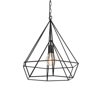 Scandinavische hanglamp zwart - Karkass, Verzenden, Nieuw, Design