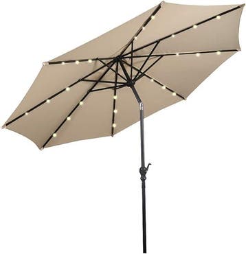 2dekans | Coast Parasol met LED verlichting - Ø270 cm -, Ophalen of Verzenden, Zo goed als nieuw