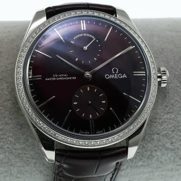 OMEGA - 40 mm, stainless steel on a leather strap - De Ville, Nieuw