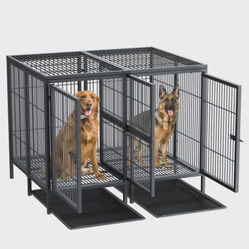 Heavy Duty Hondenbench 52 Inch Extra Groot Metaal met Uitnee, Verzenden, Nieuw