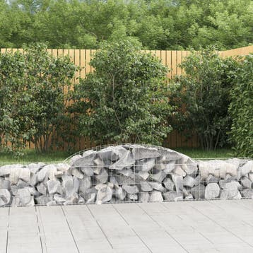 vidaXL Schanskorven 17 st gewelfd 300x50x40/60 cm, Verzenden, Minder dan 60 cm, Nieuw, Metaal