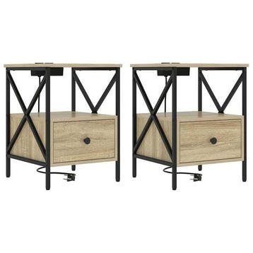 Rustiek Nachtkastje 41x40cm | Laatste Stuk! 46% Korting, Huis en Inrichting, Minder dan 45 cm, Zo goed als nieuw, Hout, 55 tot 70 cm