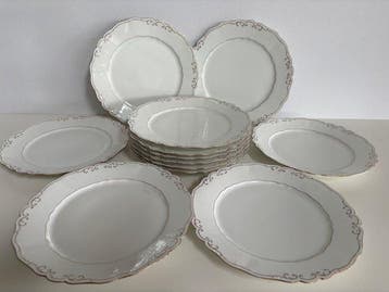 Tafelservies voor 12 (12) - Porselein - Laviolette Lemoges