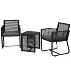 3-delige Rattan Tuinmeubelset Elegante Zitgroep Met 2 Tuinst, Verzenden, Nieuw