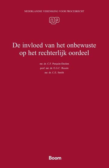De invloed van het onbewuste op het rechterlijk oordeel /, Verzenden, Zo goed als nieuw, C.F. Perquin-Deelen