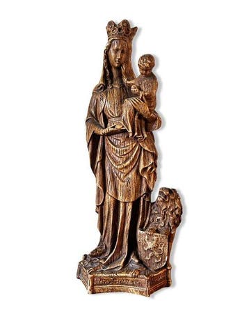 sculptuur, H moeder Maria bescherm ons Vlaanderen - 58 cm -