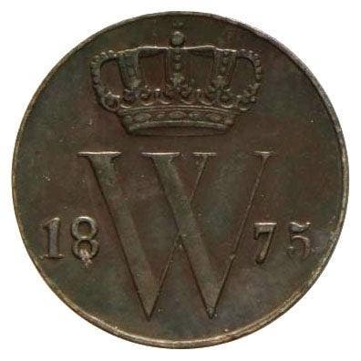 ½ Cent 1875-1877 Willem III ZFr, Postzegels en Munten, Munten | Nederland, Verzenden