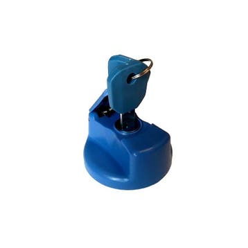 Tankdop met slot - Met veerklep - 40mm - Blauw, Ophalen of Verzenden