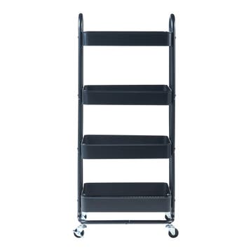 Keukentrolley Pyhäntä met 4 manden 103,5x46x35 cm zwart [en., Verzenden