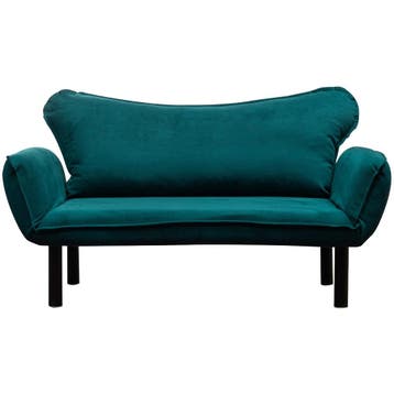 Evila Originals Elegante 2-zits Slaapbank In Petrolblauw -, Huis en Inrichting, Slaapkamer | Slaapbanken, Blauw, Tweepersoons