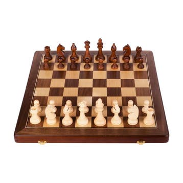 Schaakbord 15 DeLuxe Walnoothout - Verzwaard en Magnetisch, Boeken, Ophalen of Verzenden, Nieuw