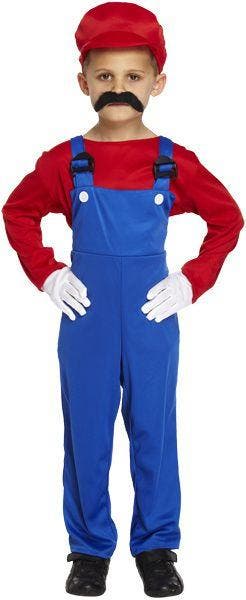 Mario kostuum kind, Verzenden, Nieuw, Feestartikel