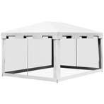 Paviljoen Feesttent 4x3m Tuinpaviljoen Met Net-Zijwanden Voo, Verzenden
