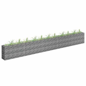 vidaXL Gabion plantenbak verhoogd 450x30x60 cm, 100 cm of meer, Verzenden, Nieuw, Metaal