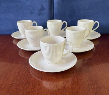 Wedgwood - Koffieservies voor 6 (12) - Windsor - Aardewerk -