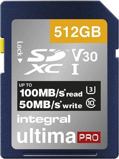SDXC UltimaPro 512GB 100 MB/sec, Audio, Tv en Foto, Fotografie | Accu's en Batterijen, Nieuw, Ophalen of Verzenden