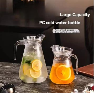 Glazen Waterkan met Deksel – Borosilicaat Karaf Warm/Koud, Verzenden, Nieuw